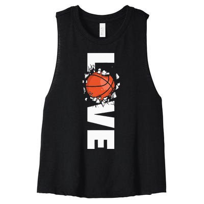 Love Basketball Women's Racerback Cropped Tank