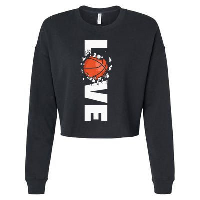 Love Basketball Cropped Pullover Crew