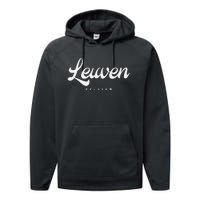 Leuven Belgium Performance Fleece Hoodie