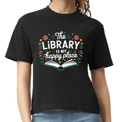 Library Book Lover Reading Teacher Librarian Student Gift Comfort Colors Boxy T-Shirt