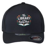 Library Book Lover Reading Teacher Librarian Student Gift Flexfit Unipanel Trucker Cap