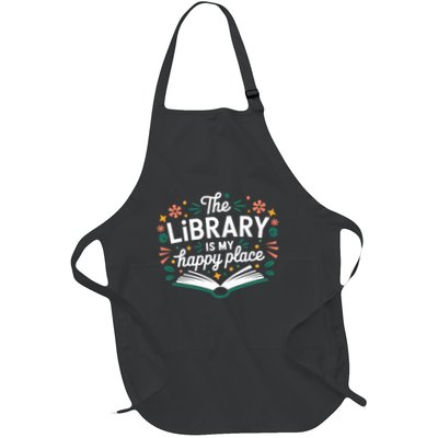 Library Book Lover Reading Teacher Librarian Student Gift Full-Length Apron With Pockets