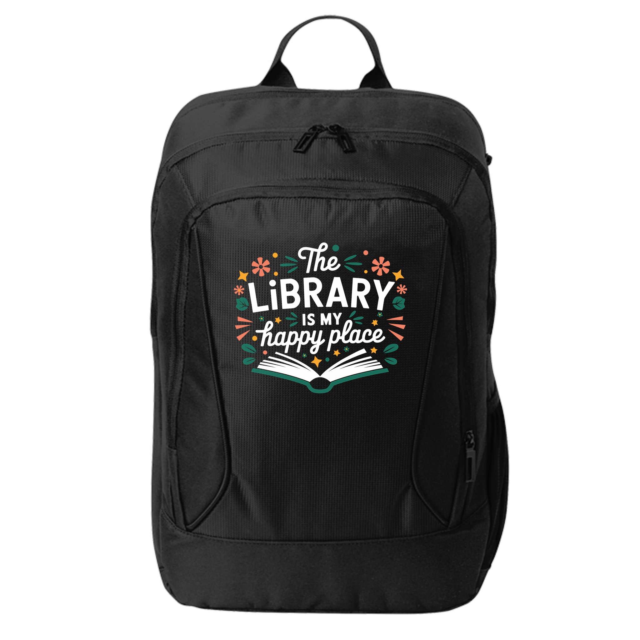Library Book Lover Reading Teacher Librarian Student Gift City Backpack