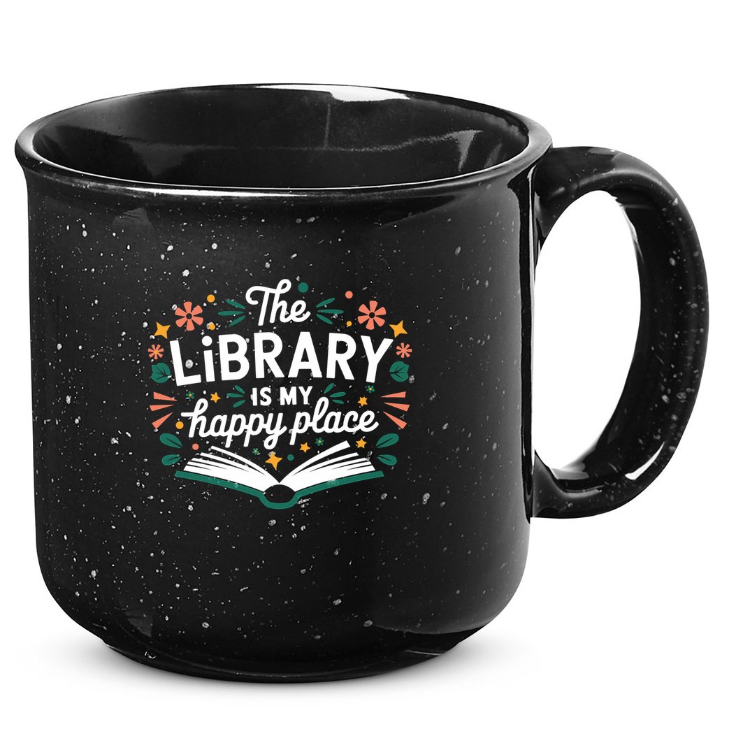 Library Book Lover Reading Teacher Librarian Student Gift 15oz Campfire Ceramic Mug