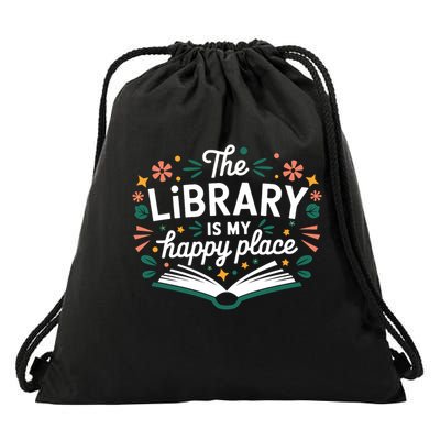 Library Book Lover Reading Teacher Librarian Student Gift Drawstring Bag