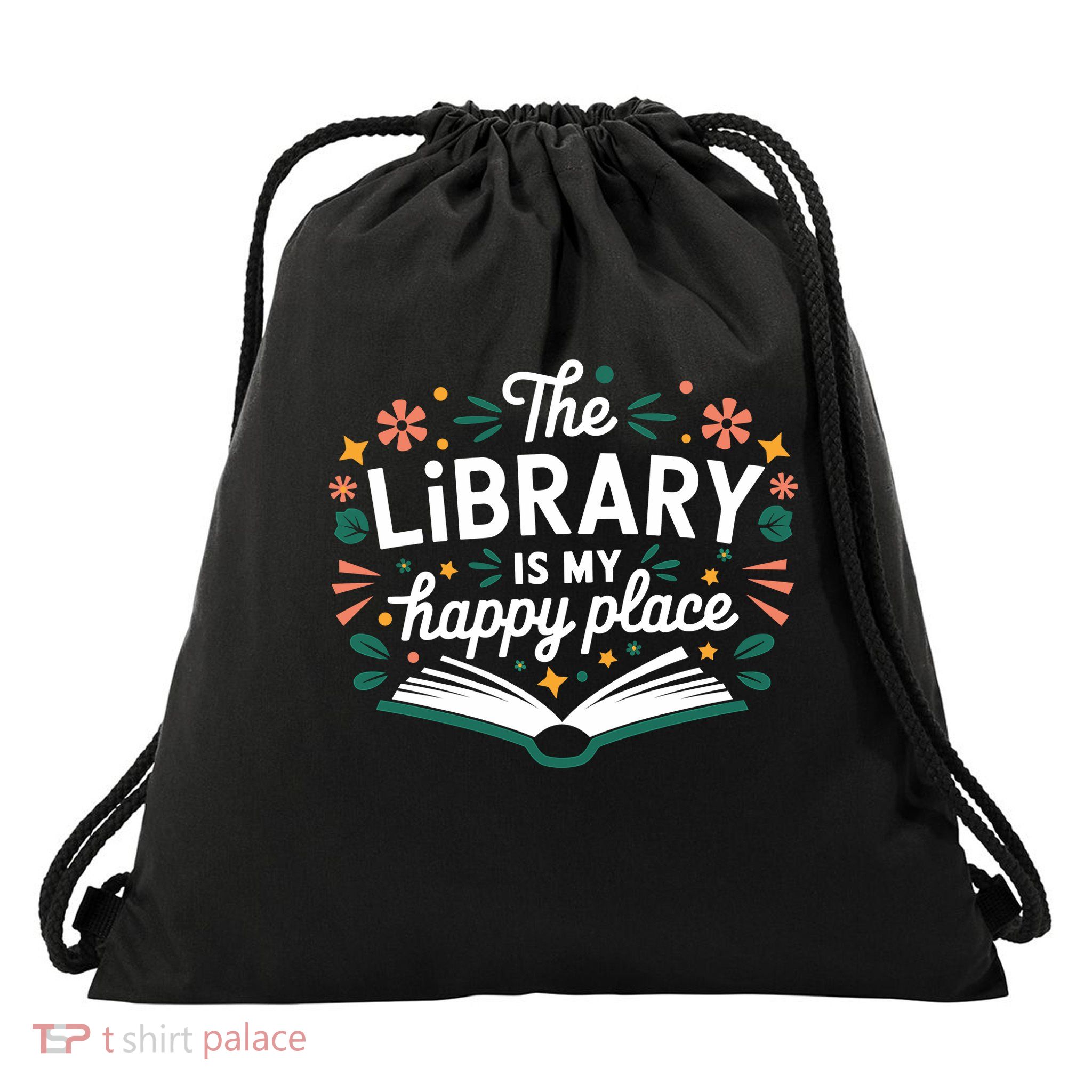 Library Book Lover Reading Teacher Librarian Student Gift Drawstring Bag