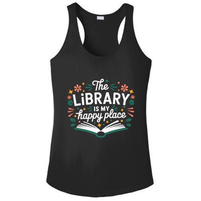 Library Book Lover Reading Teacher Librarian Student Gift Ladies PosiCharge Competitor Racerback Tank
