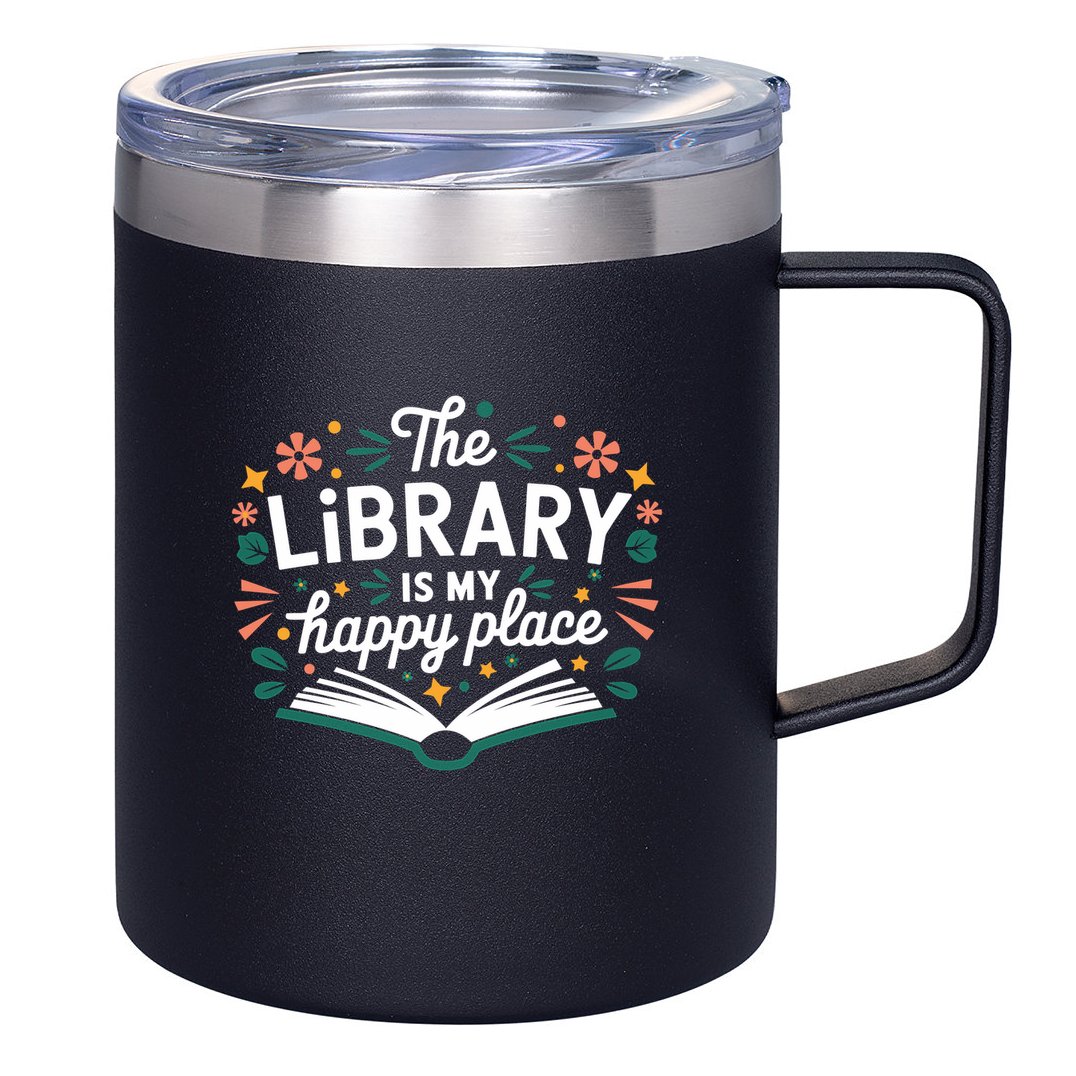 Library Book Lover Reading Teacher Librarian Student Gift 12oz Stainless Steel Coffee Mug