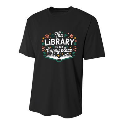 Library Book Lover Reading Teacher Librarian Student Gift Youth Performance Sprint T-Shirt