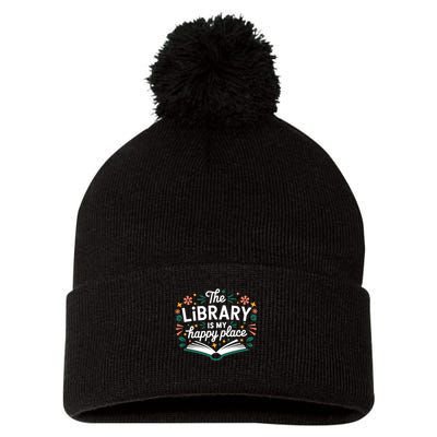 Library Book Lover Reading Teacher Librarian Student Gift Pom Pom 12in Knit Beanie