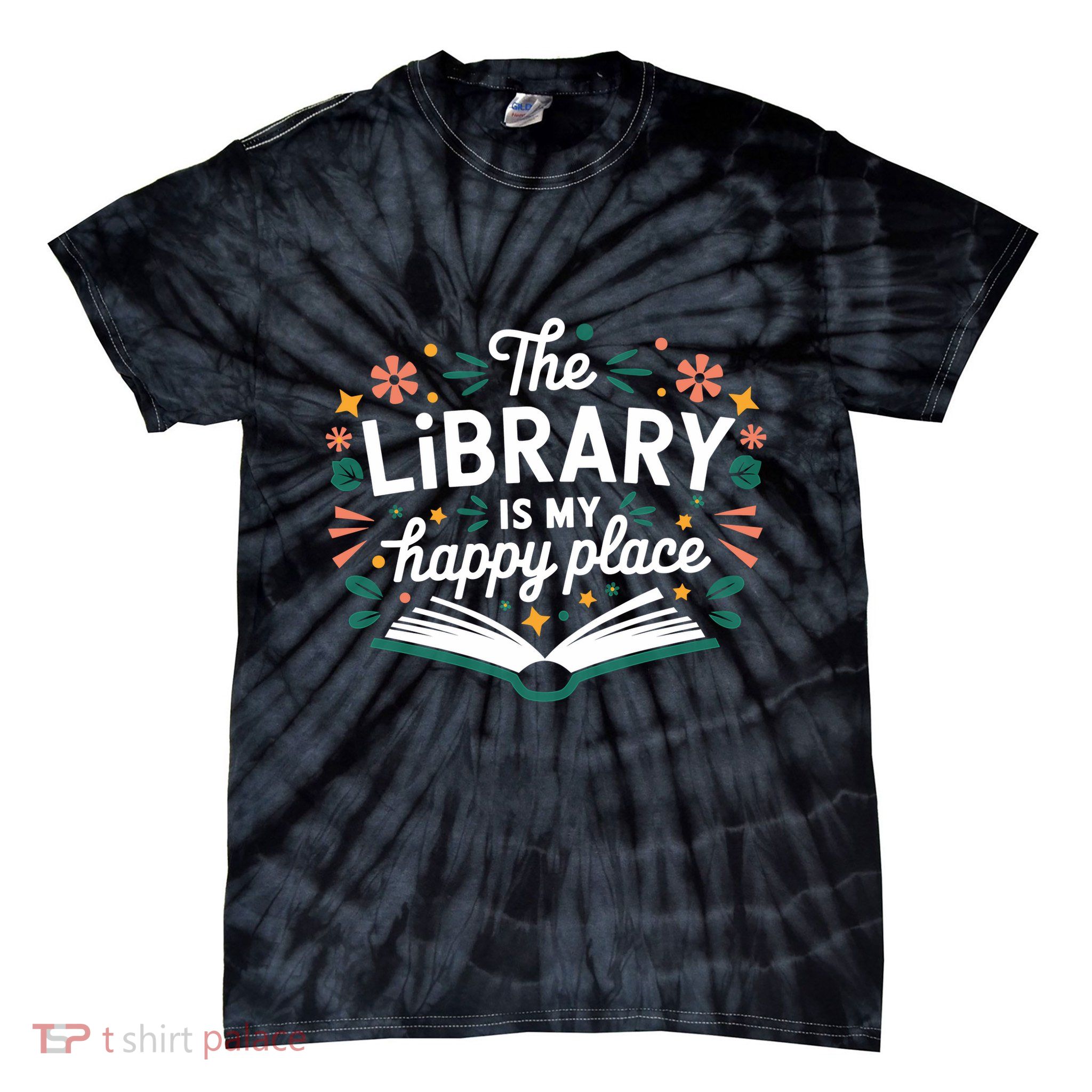 Library Book Lover Reading Teacher Librarian Student Gift Tie-Dye T-Shirt