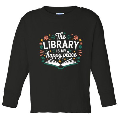 Library Book Lover Reading Teacher Librarian Student Gift Toddler Long Sleeve Shirt