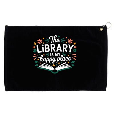 Library Book Lover Reading Teacher Librarian Student Gift Grommeted Golf Towel