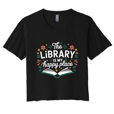 Library Book Lover Reading Teacher Librarian Student Gift Crop Top