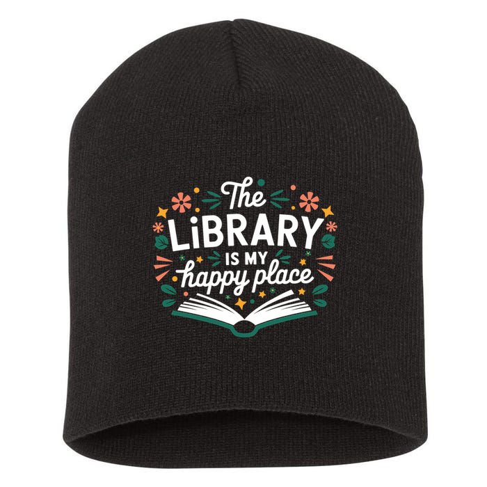 Library Book Lover Reading Teacher Librarian Student Gift Short Acrylic Beanie