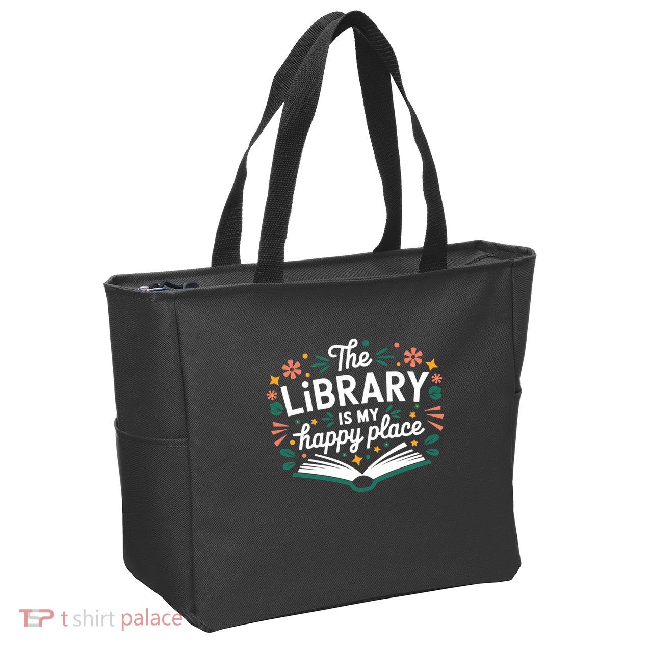 Library Book Lover Reading Teacher Librarian Student Gift Zip Tote Bag