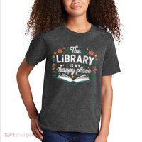 Library Book Lover Reading Teacher Librarian Student Gift Kids T-Shirt