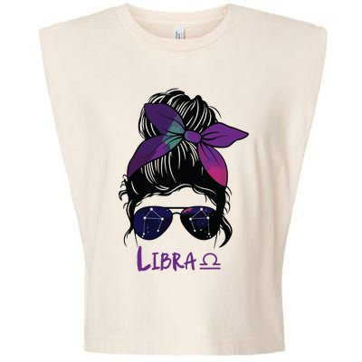 Libra Birthday Libra Woman Zodiac Constellation Garment-Dyed Women's Muscle Tee