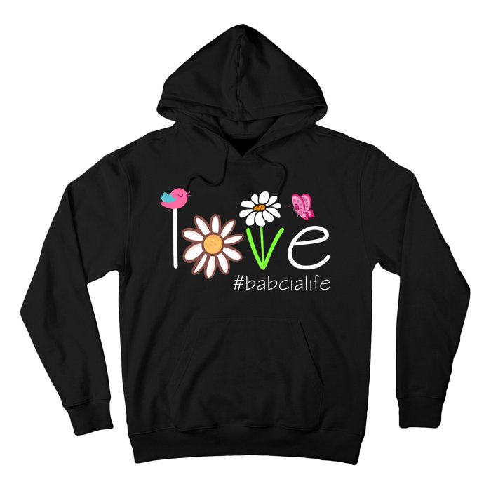 Love Babcia Life Cute Matching Family Hoodie