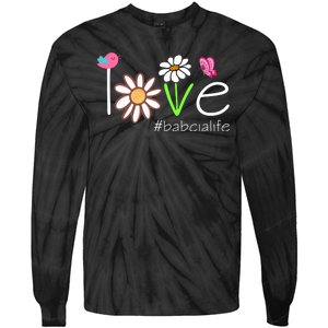 Love Babcia Life Cute Matching Family Tie-Dye Long Sleeve Shirt