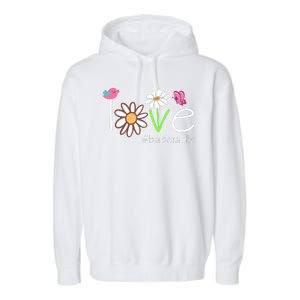 Love Babcia Life Cute Matching Family Garment-Dyed Fleece Hoodie