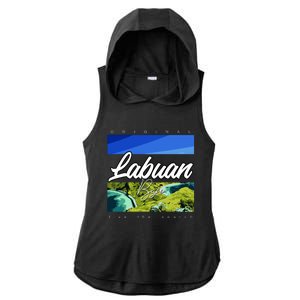 Labuan Bajo Live The Search Ladies PosiCharge Tri-Blend Wicking Draft Hoodie Tank