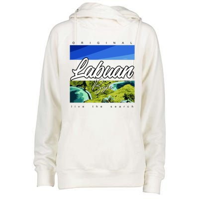 Labuan Bajo Live The Search Womens Funnel Neck Pullover Hood