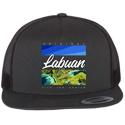 Labuan Bajo Live The Search Flat Bill Trucker Hat