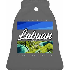 Labuan Bajo Live The Search Ceramic Bell Ornament