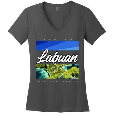 Labuan Bajo Live The Search Women's V-Neck T-Shirt