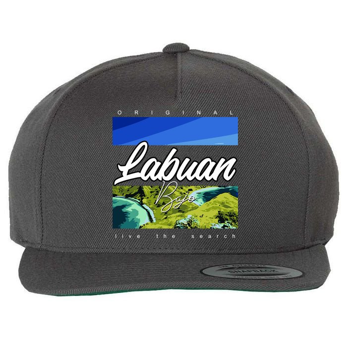 Labuan Bajo Live The Search Wool Snapback Cap
