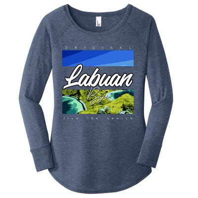 Labuan Bajo Live The Search Women's Perfect Tri Tunic Long Sleeve Shirt