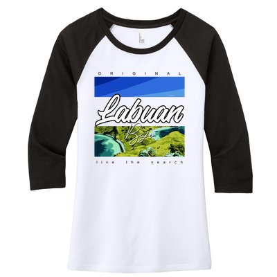 Labuan Bajo Live The Search Women's Tri-Blend 3/4-Sleeve Raglan Shirt