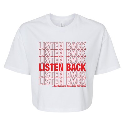 Listen Back Bella+Canvas Jersey Crop Tee