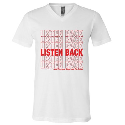 Listen Back V-Neck T-Shirt