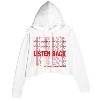 Listen Back Crop Fleece Hoodie