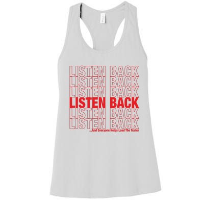 Listen Back Women's Racerback Tank