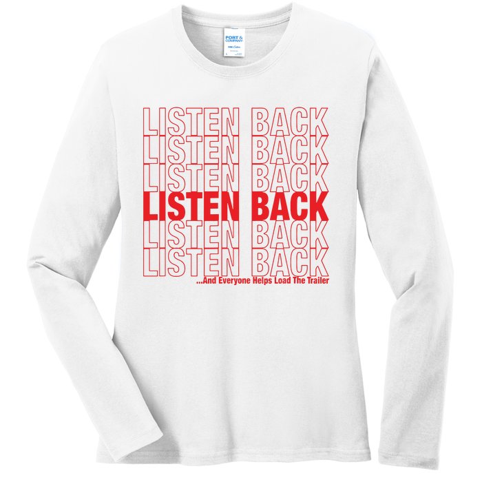 Listen Back Ladies Long Sleeve Shirt