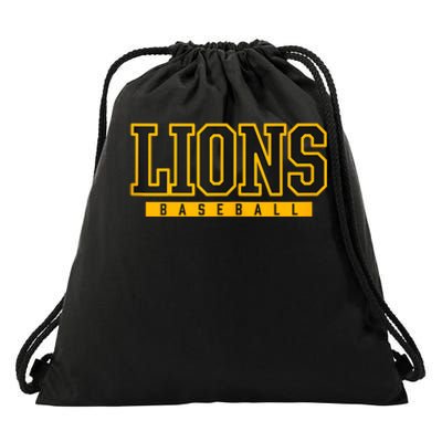 Lions Baseball Drawstring Bag