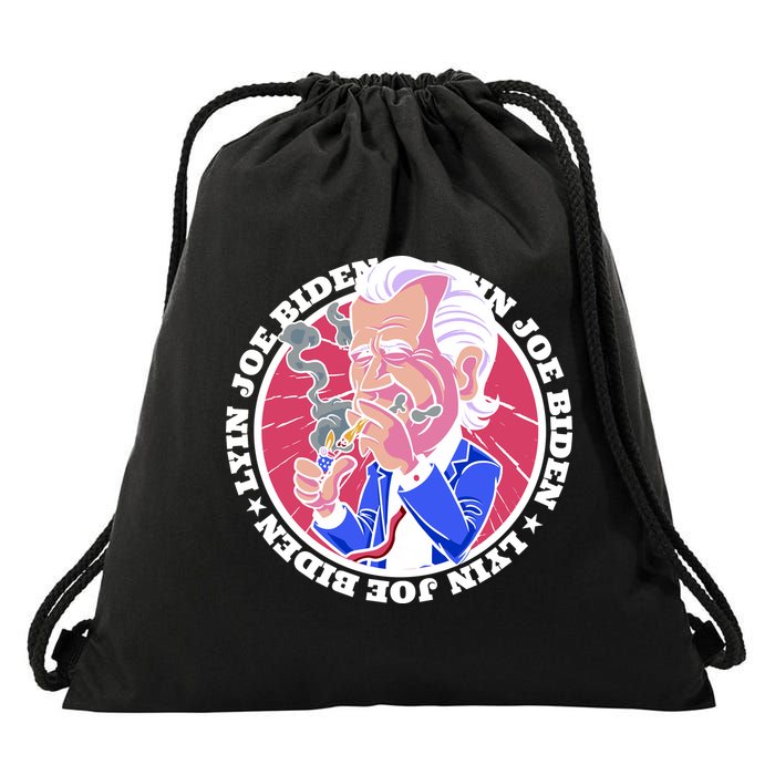 Lyin Biden Drawstring Bag
