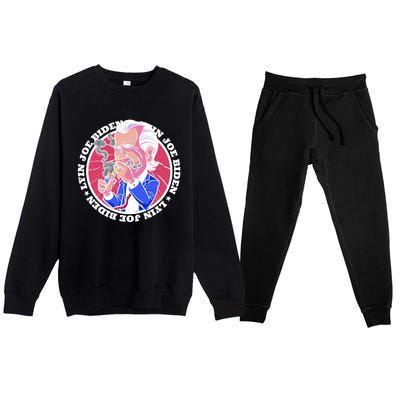 Lyin Biden Premium Crewneck Sweatsuit Set