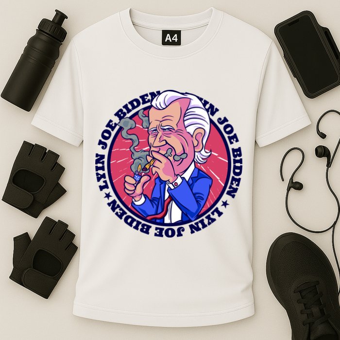 Lyin Biden Cooling Performance Crew T-Shirt
