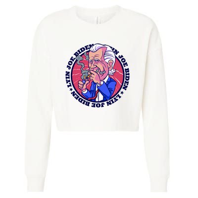 Lyin Biden Cropped Pullover Crew