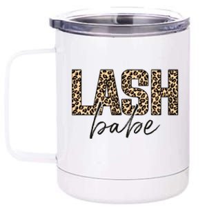 Lash Babe Lash Tech Lash Artist Leopard Lash Gift 12 oz Stainless Steel Tumbler Cup