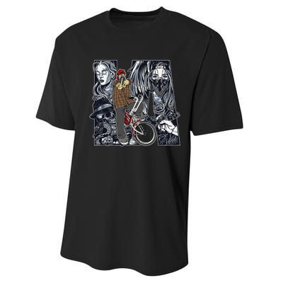 Lowrider Bike LA Chicano Cholo Los Angeles Lowrider Performance Sprint T-Shirt