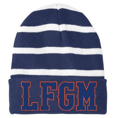 LFGM Baseball Lovers Striped Beanie with Solid Band