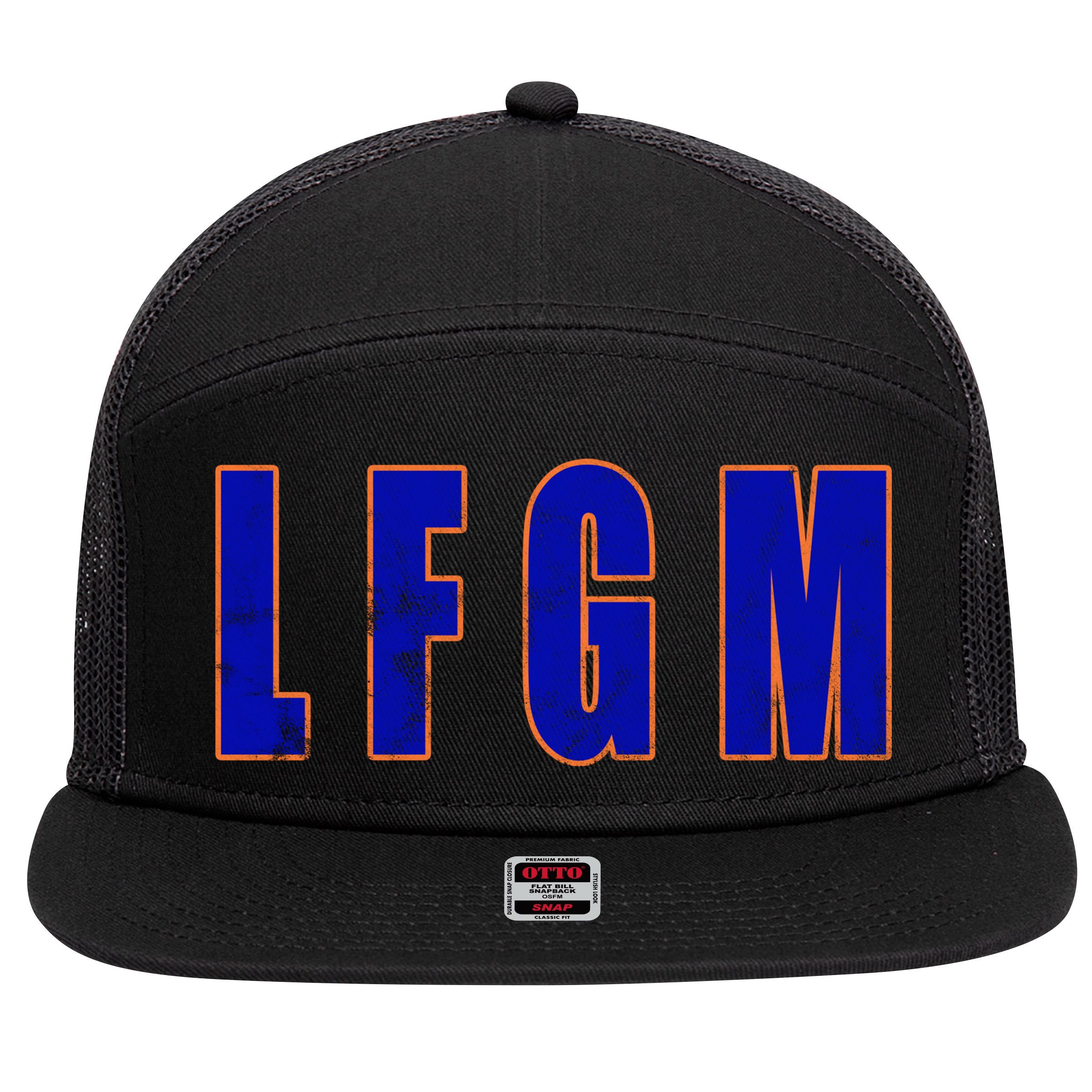 LFGM Baseball 7 Panel Mesh Trucker Snapback Hat