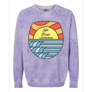 Lake Bruin Louisiana La Sunset Sunrise Souvenir Colorblast Crewneck Sweatshirt