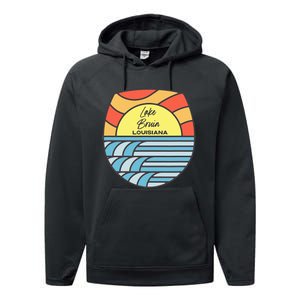 Lake Bruin Louisiana La Sunset Sunrise Souvenir Performance Fleece Hoodie