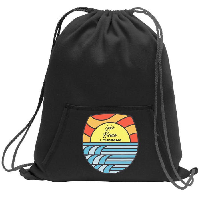 Lake Bruin Louisiana La Sunset Sunrise Souvenir Sweatshirt Cinch Pack Bag